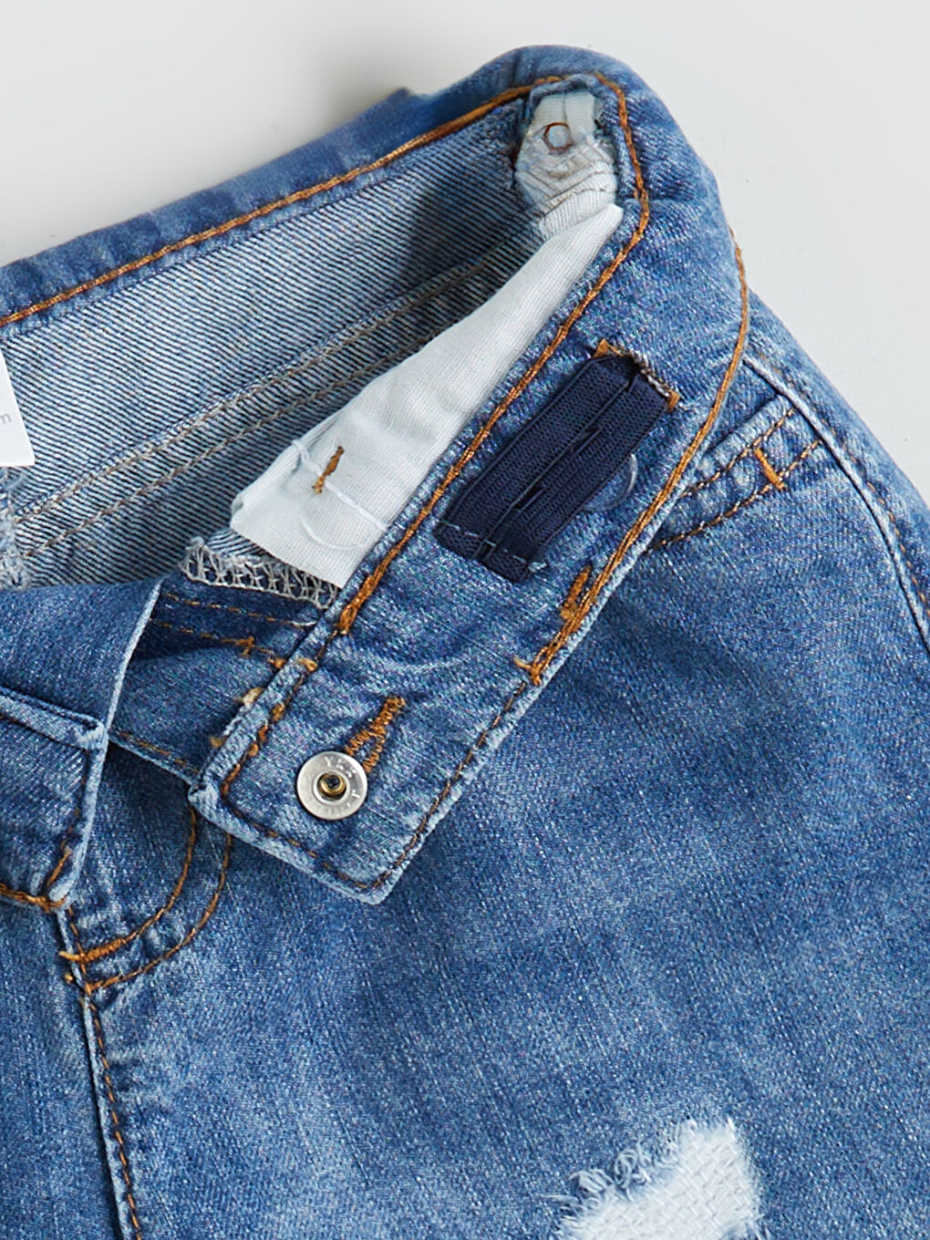 Elasticated Waist Basic Boys' Denim Shorts -S5QJ24Z1-H45