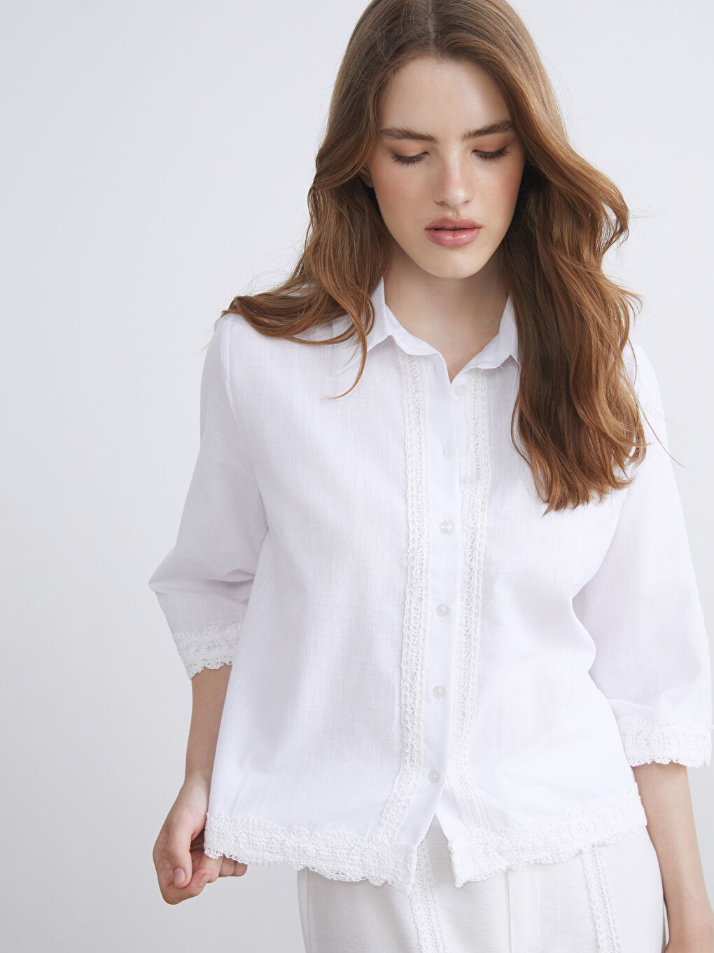 Lace Detailed Women's Shirt