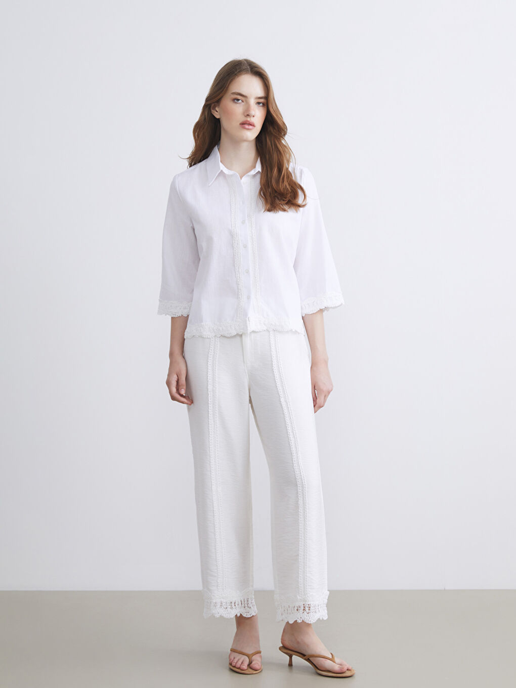 Lace Detailed Women's Shirt-1