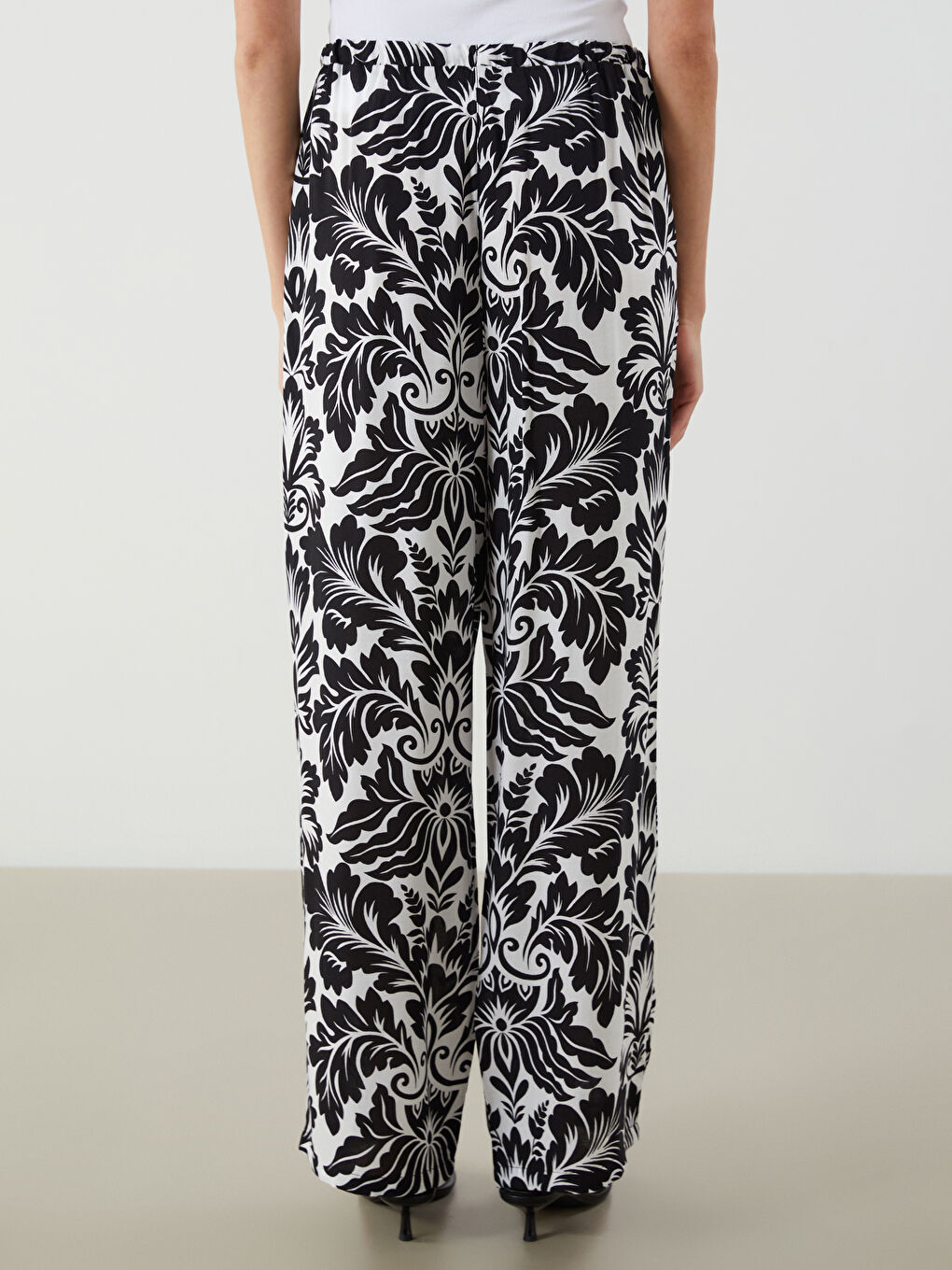 Elasticated Waist Patterned Women's Trousers -S5QJ79Z8-LQJ
