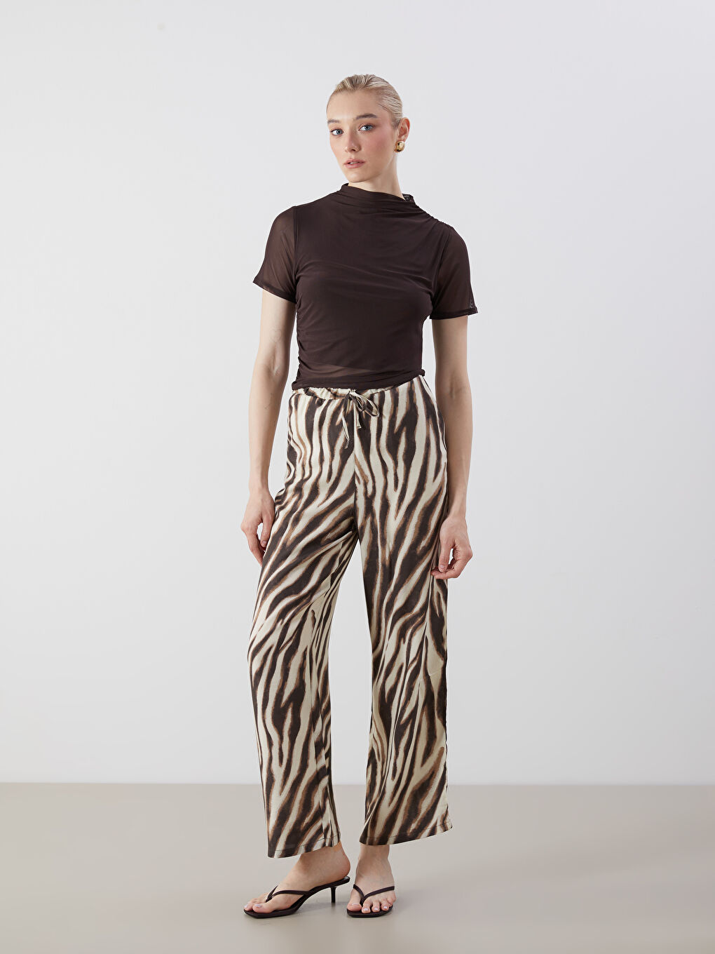 Woman BROWN Trousers -S5QJ79Z8-LQY