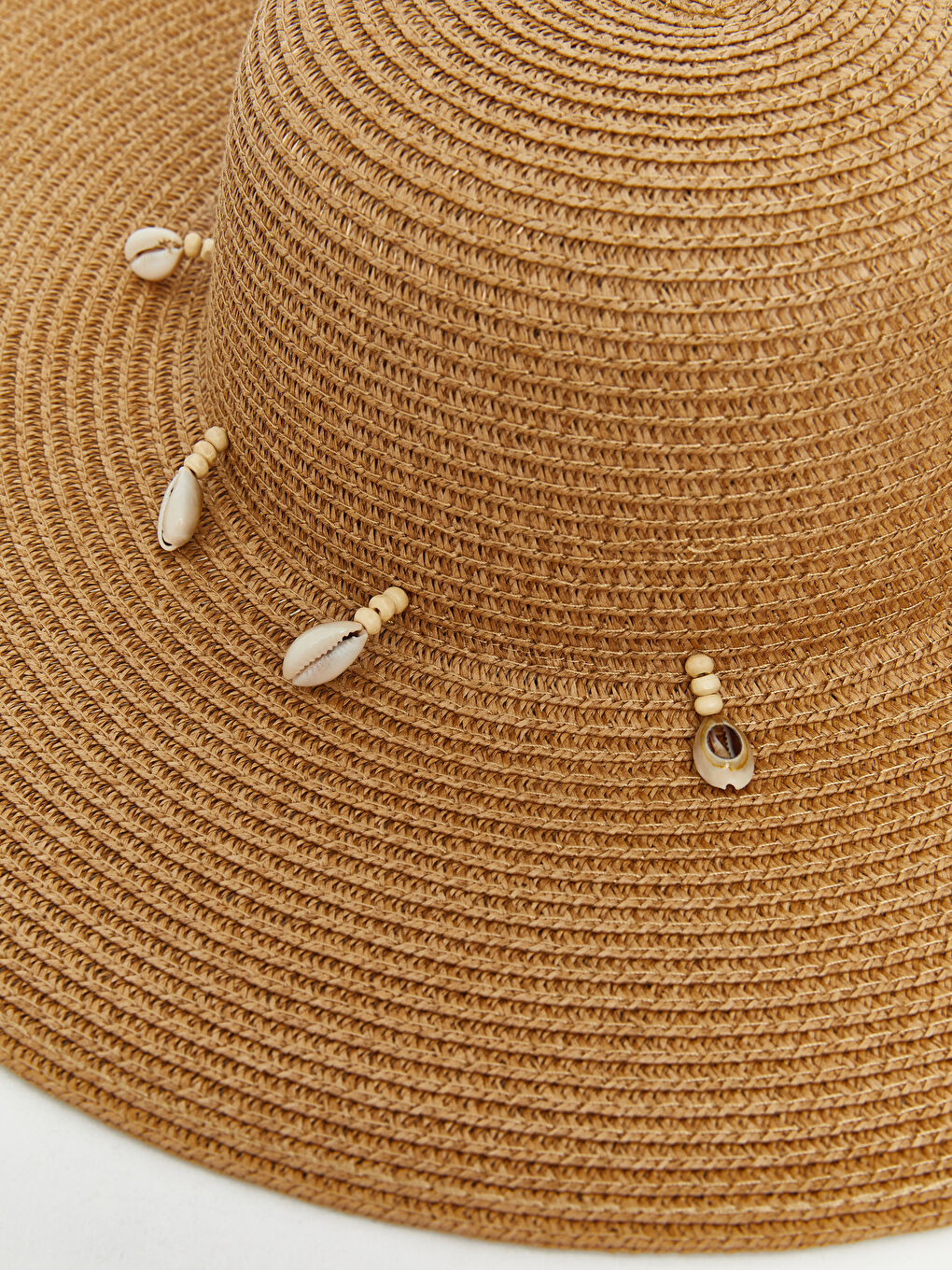 Bej Kadın Hasır Şapka-2