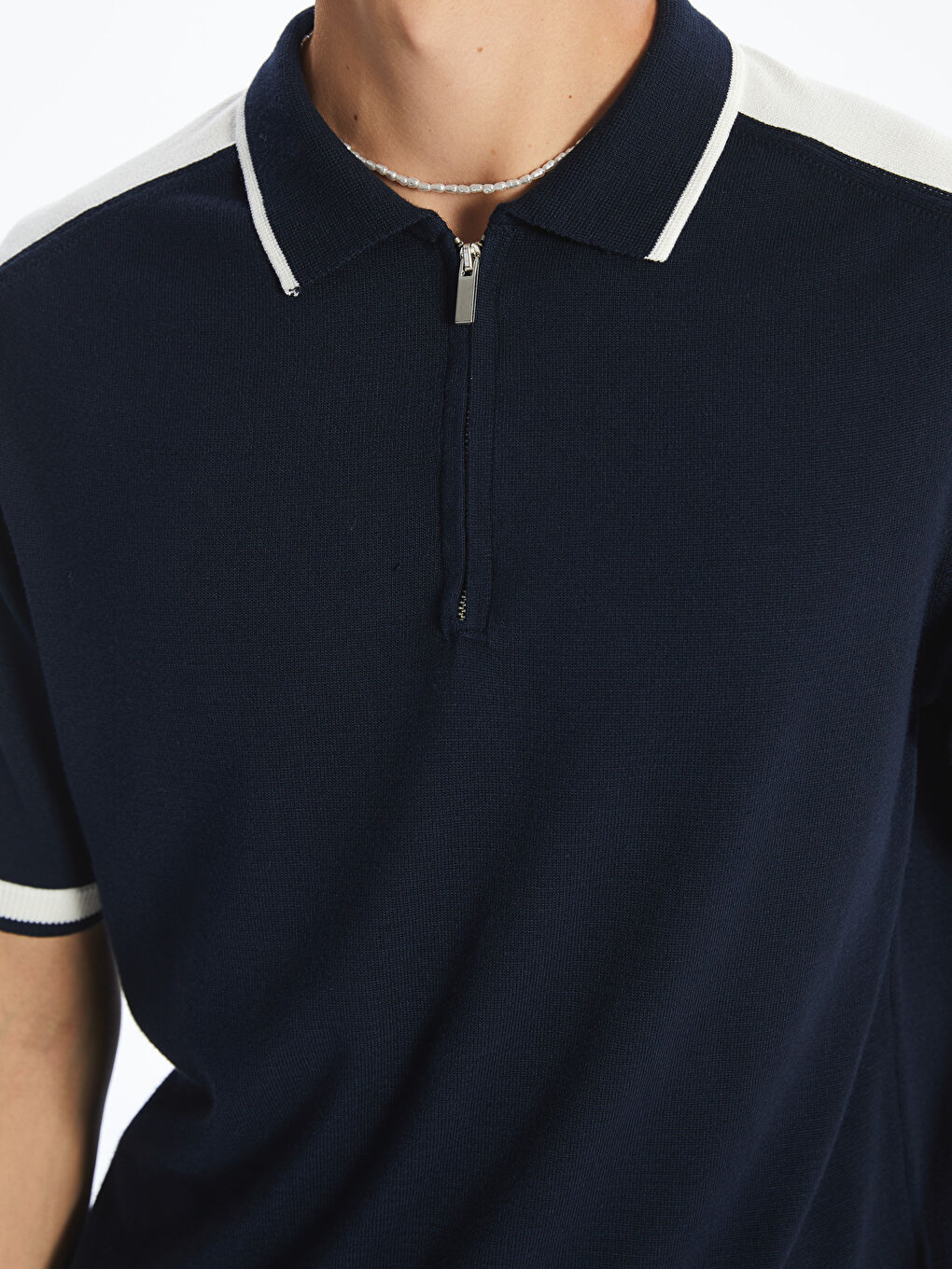 XSIDE Polo Neck Short Sleeve Men's Knitwear Sweater -S5QJ97Z8-RFH