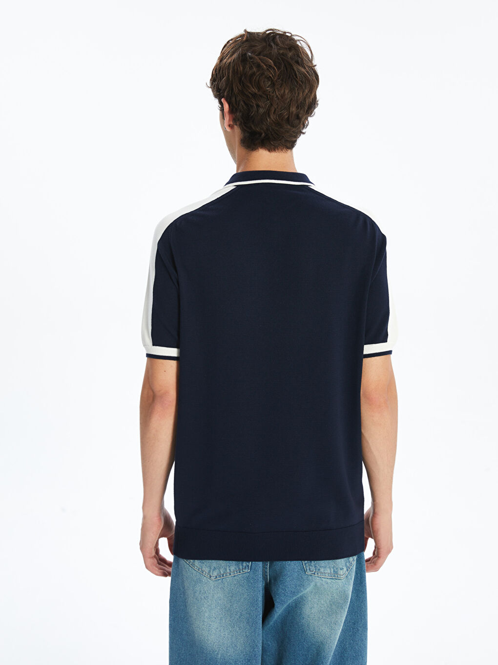 XSIDE Polo Neck Short Sleeve Men's Knitwear Sweater -S5QJ97Z8-RFH