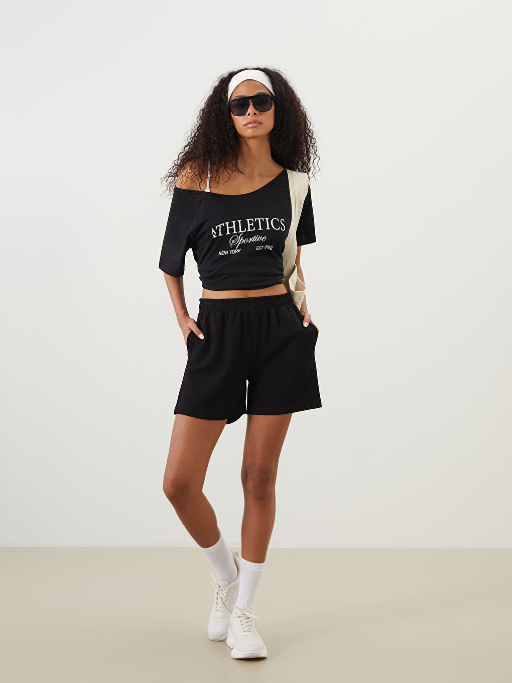 Elasticated Waist Women's Shorts -S5QK01Z8-HEG