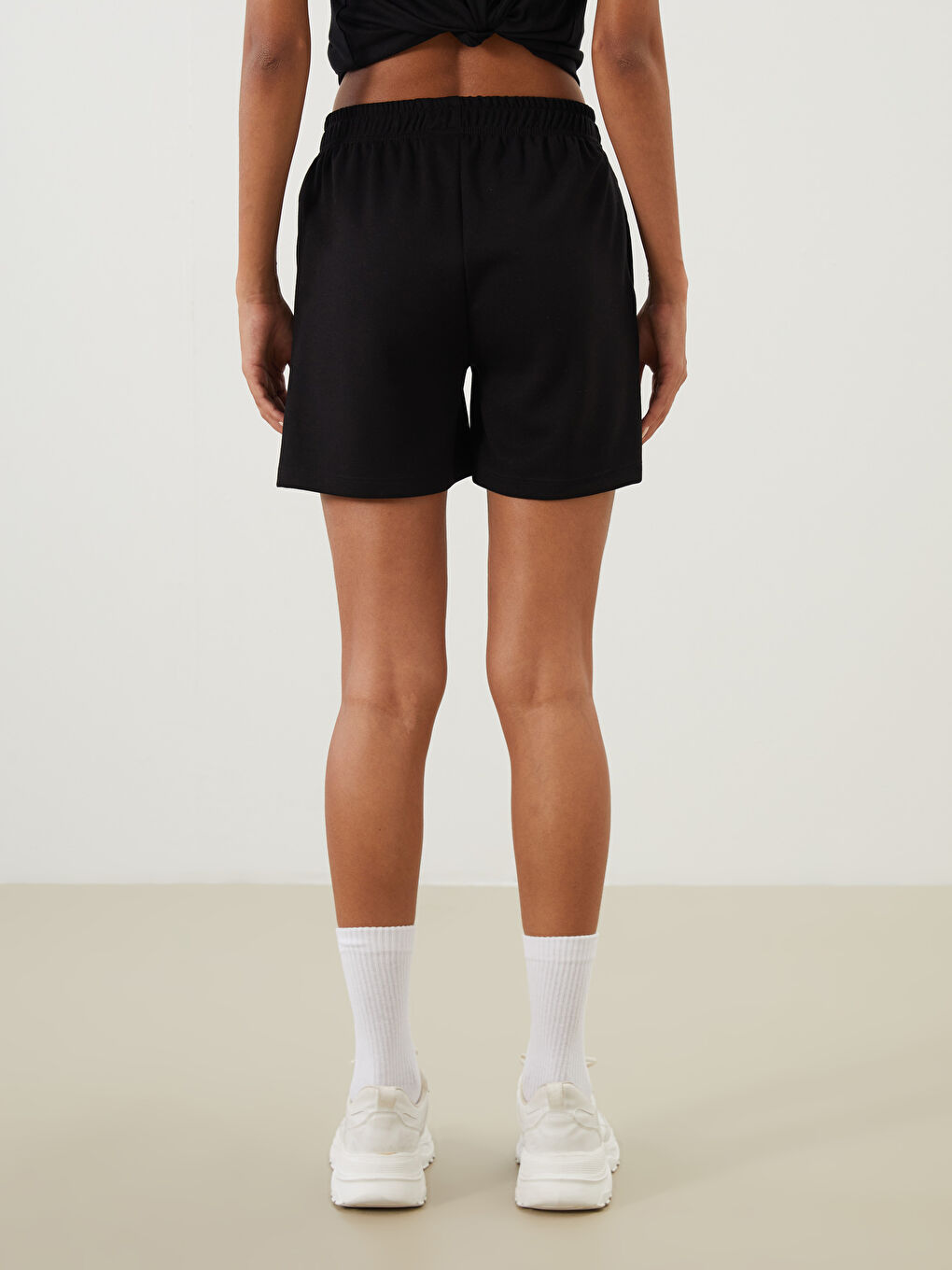 Elasticated Waist Women's Shorts -S5QK01Z8-HEG