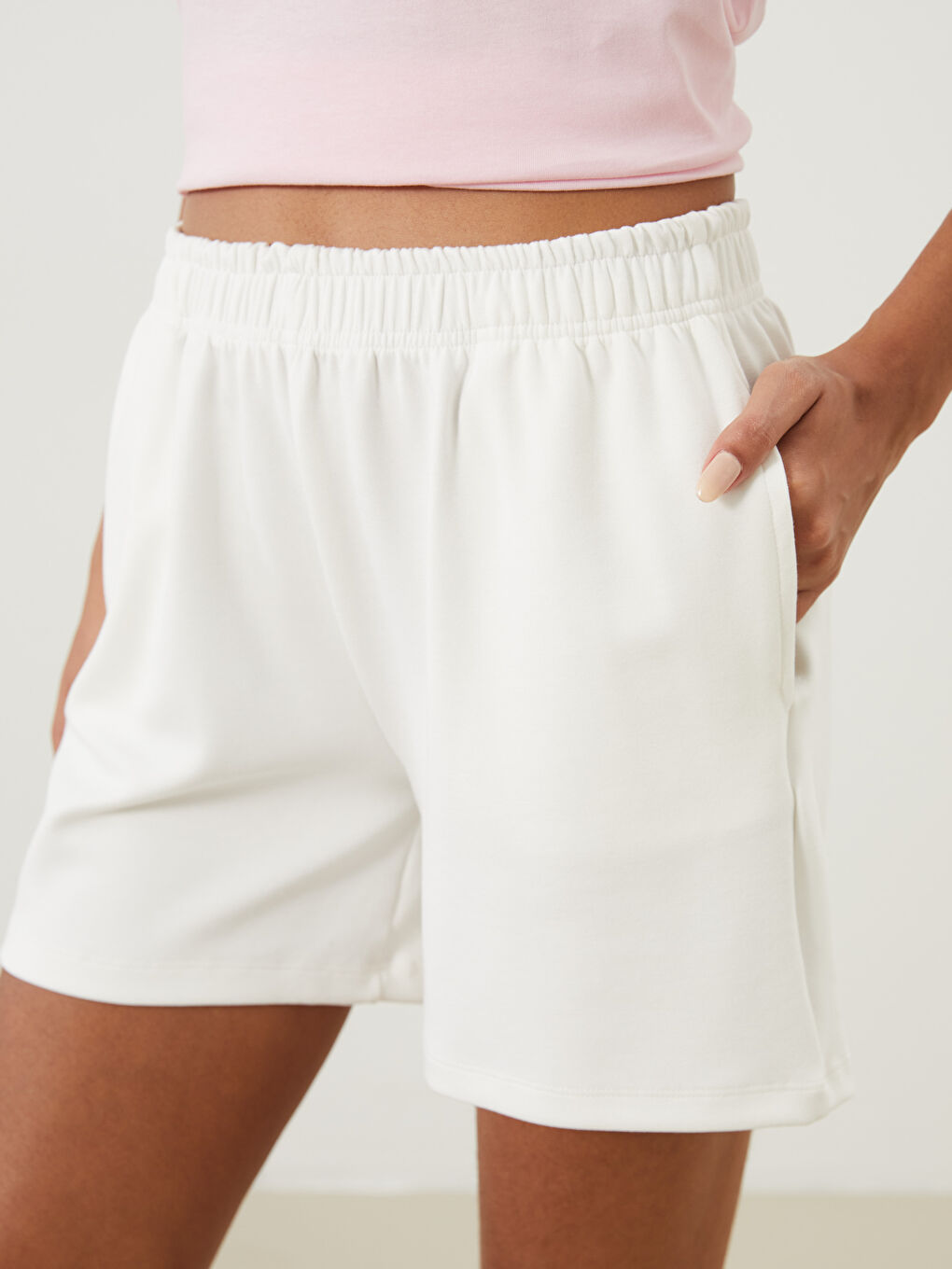 Elasticated Waist Women's Shorts -S5QK01Z8-JYX