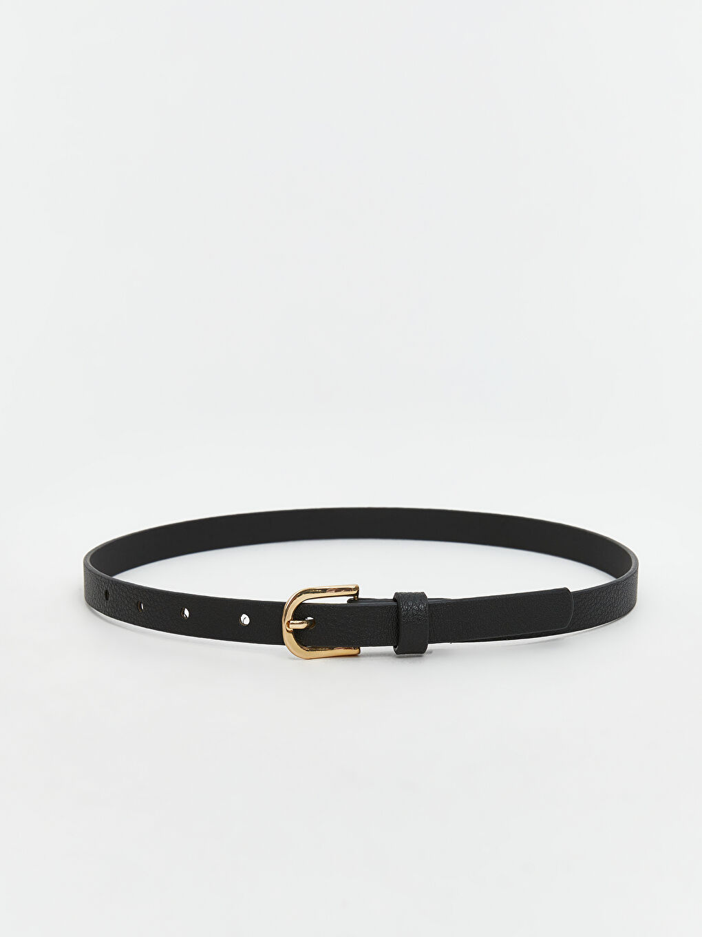 Siyah Deri Görünümlü Kadın Kemer