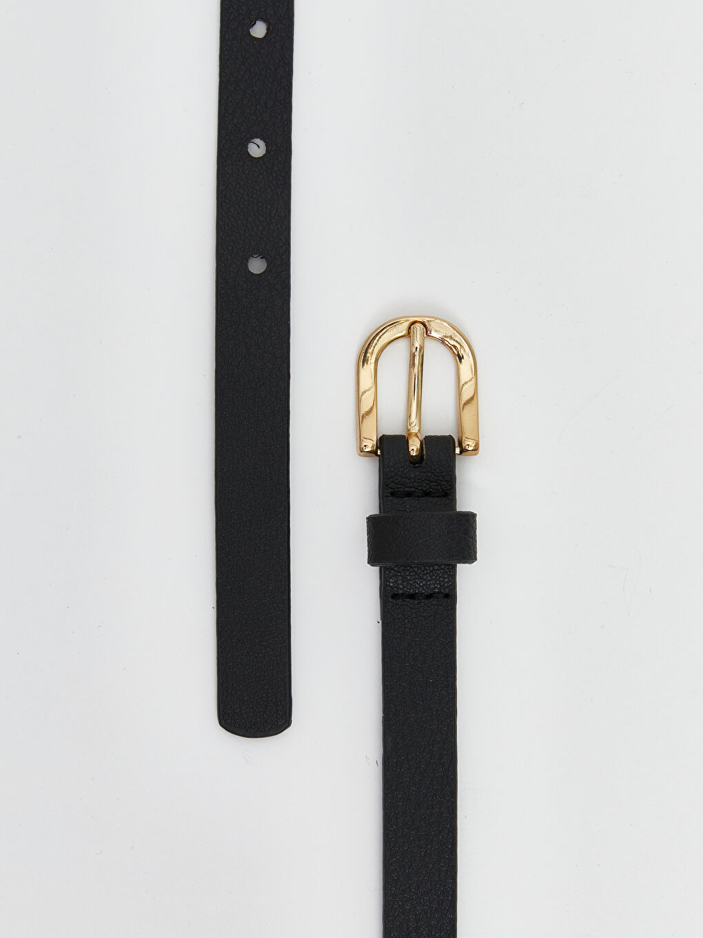 Siyah Deri Görünümlü Kadın Kemer-2