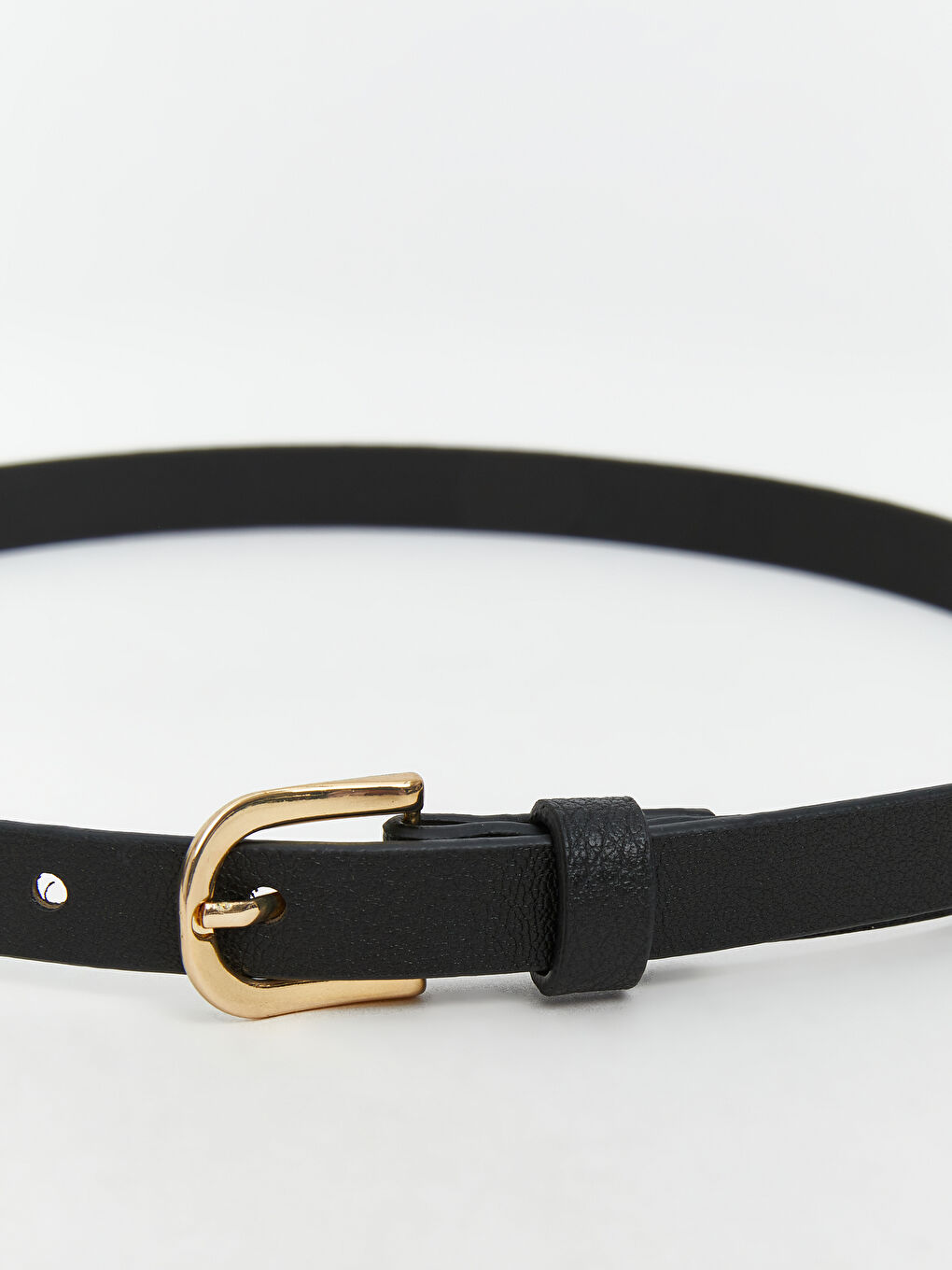 Siyah Deri Görünümlü Kadın Kemer-3