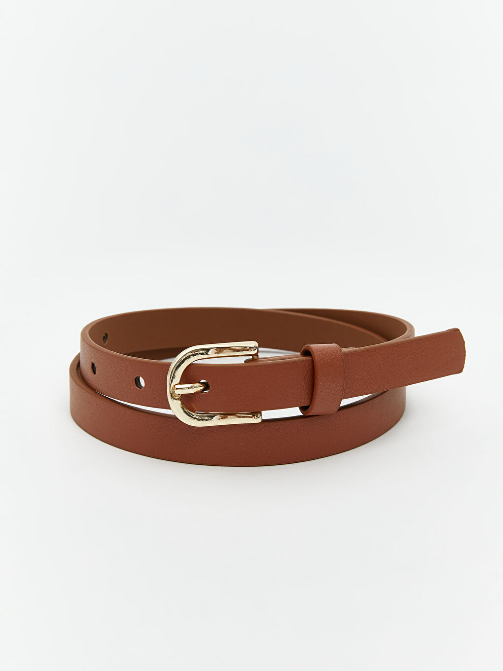 Kahverengi Deri Görünümlü Kız Çocuk Kemer