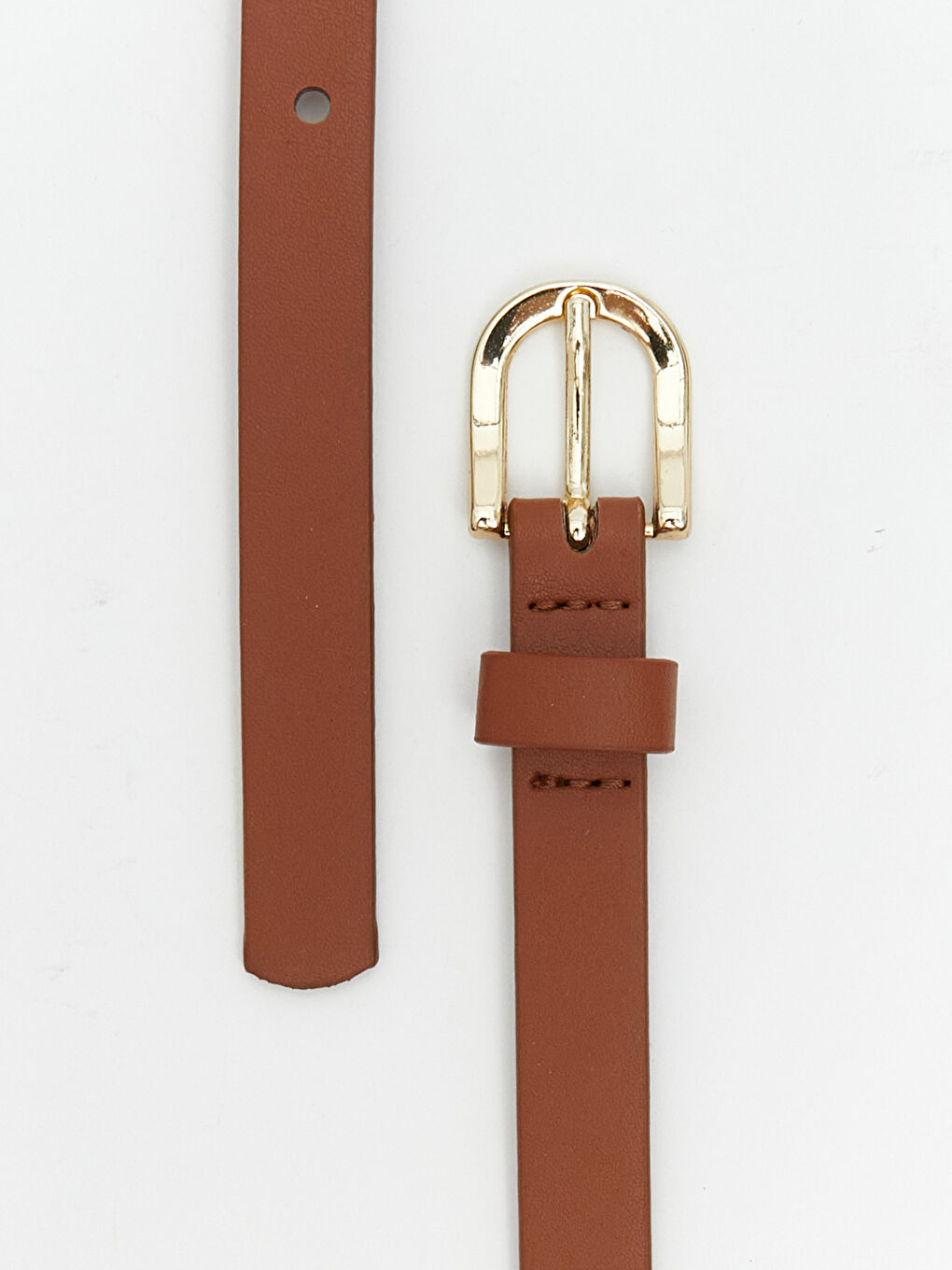 Kahverengi Deri Görünümlü Kız Çocuk Kemer-2