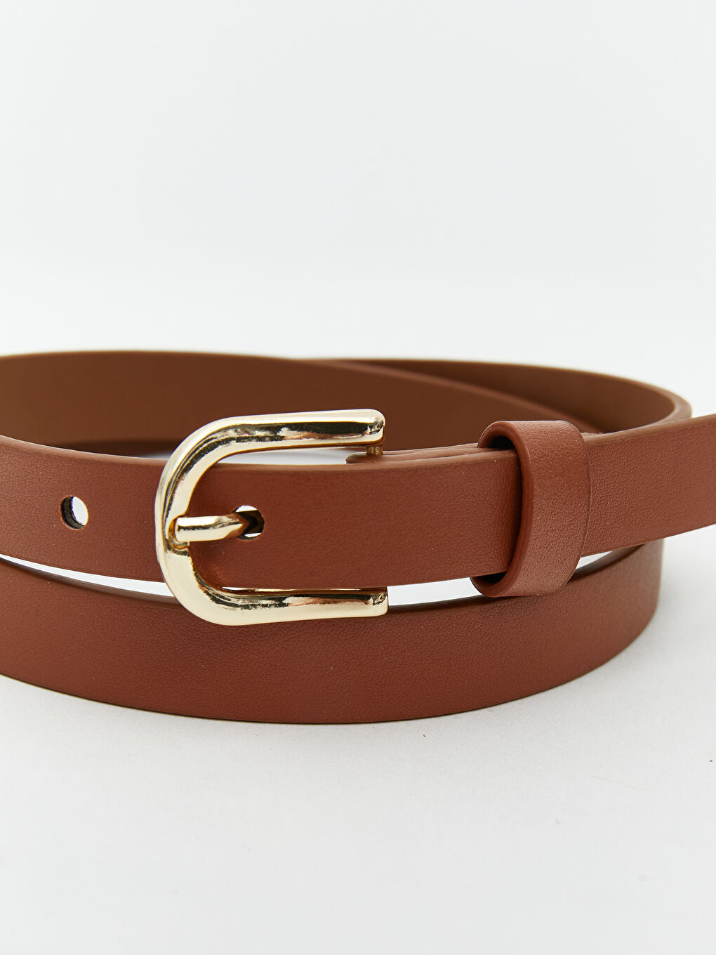 Kahverengi Deri Görünümlü Kız Çocuk Kemer-3