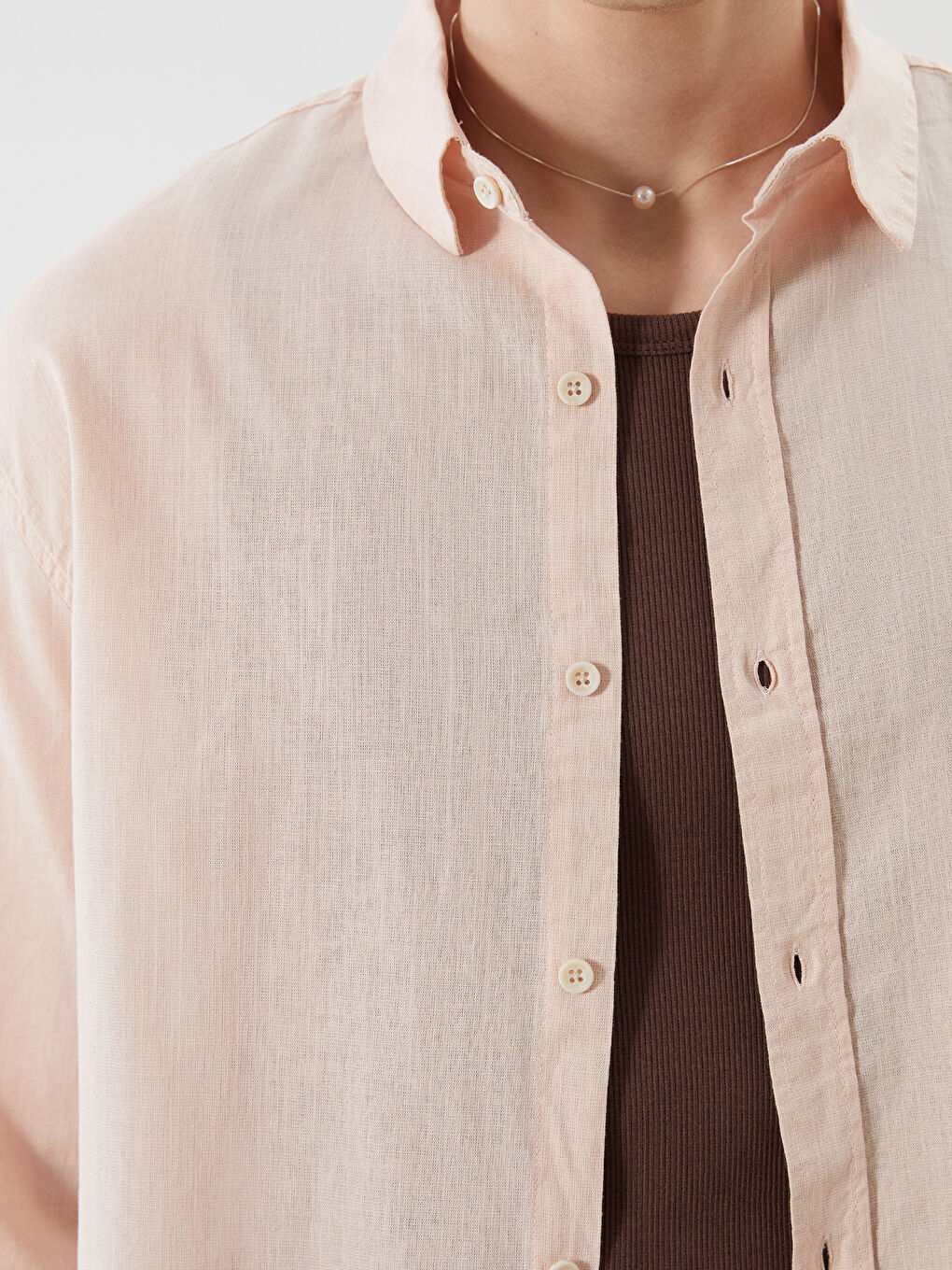 XSIDE Regular Fit Long Sleeve Linen Blend Men's Shirt -S5QK32Z8-G7X