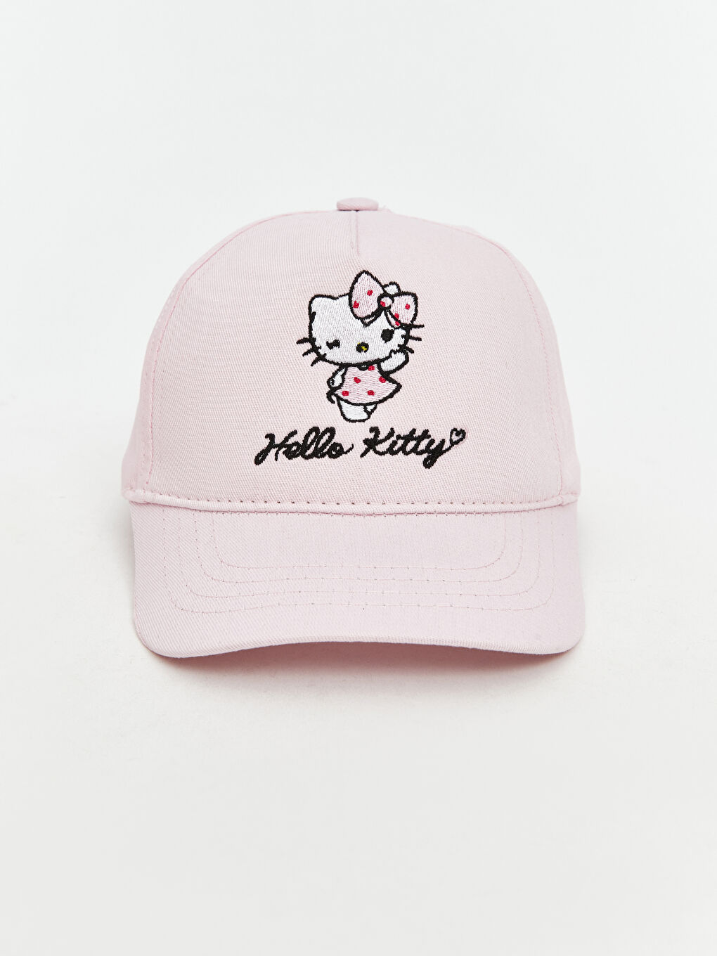 Pembe Hello Kittty Nakışlı Kız Çocuk Kep Şapka