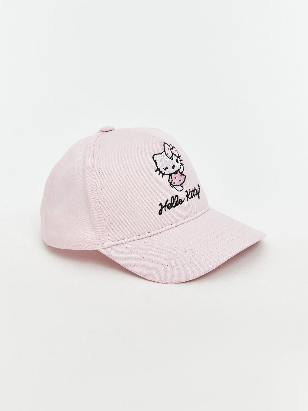 Pembe Hello Kittty Nakışlı Kız Çocuk Kep Şapka-1