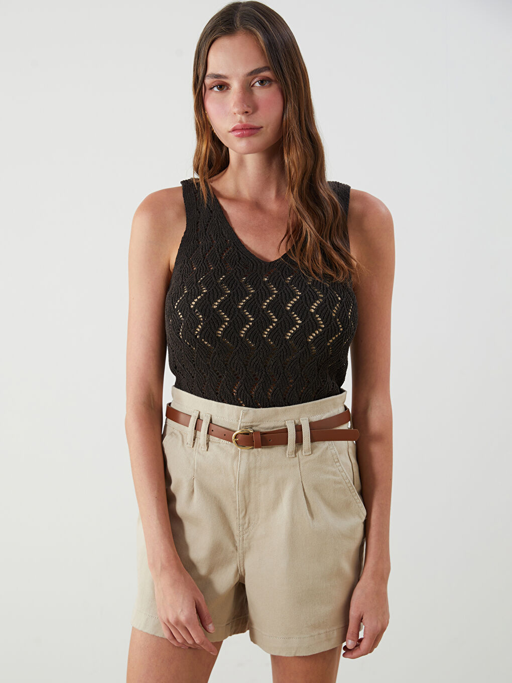 LCW Vision Woman BROWN Tank Top -S5QK52Z8-HDD