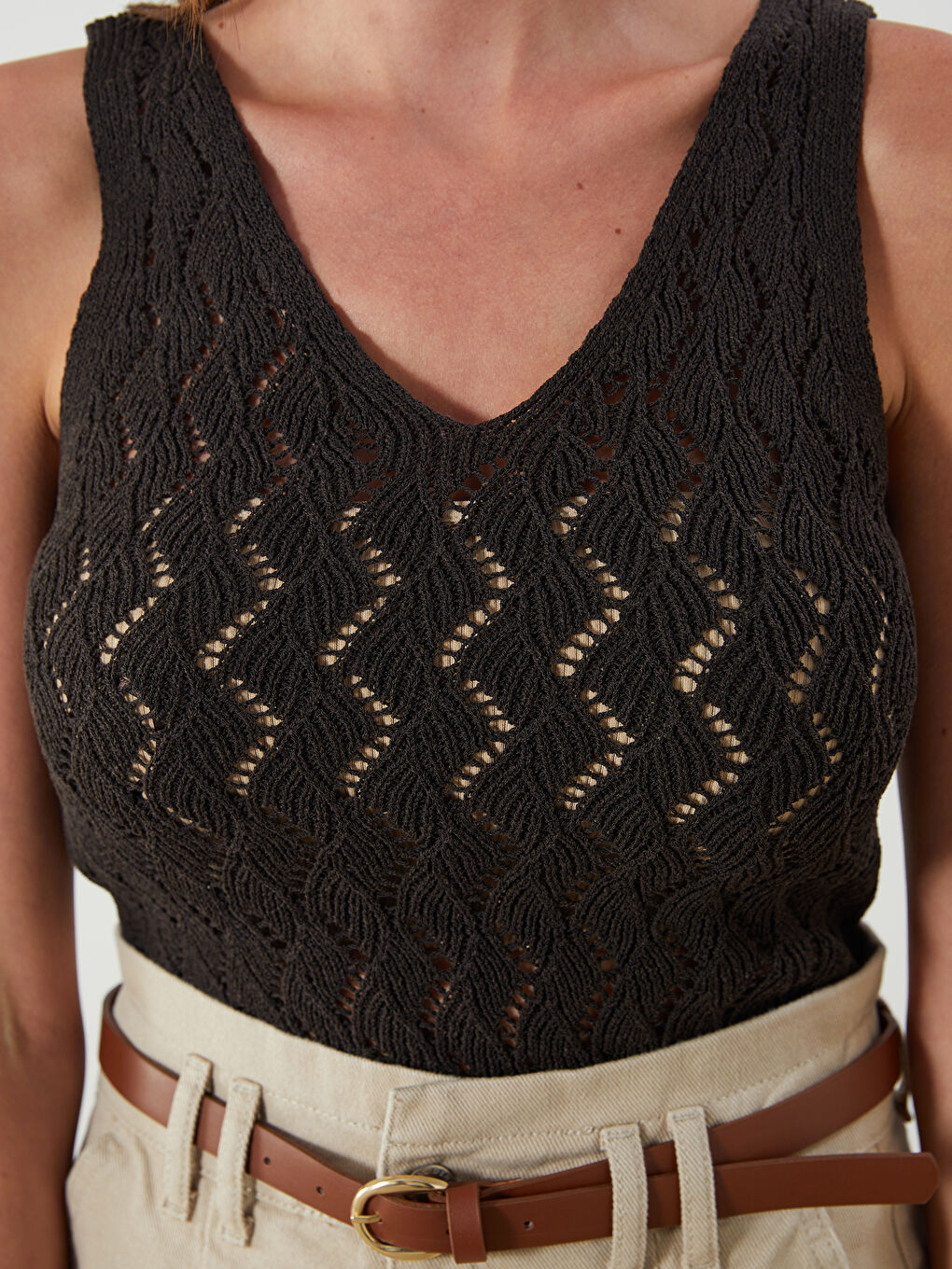 LCW Vision Woman BROWN Tank Top -S5QK52Z8-HDD
