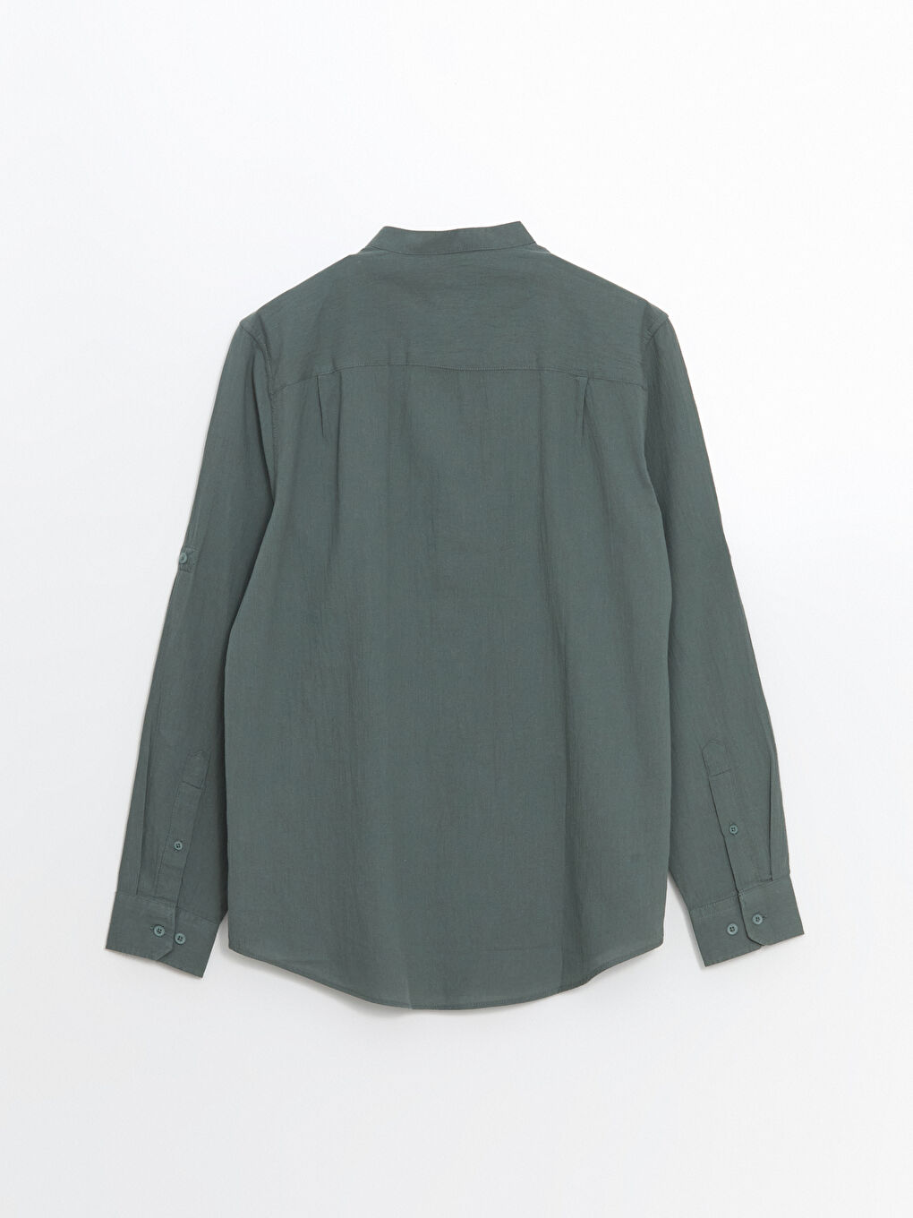 Звичайний крій зморшкувата плісирована сорочка для чоловіків-10