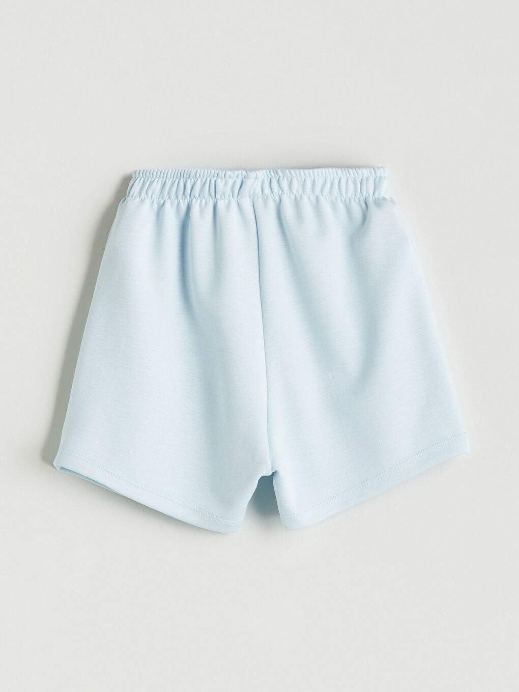 Mavi Beli Lastikli Basic Erkek Bebek Şort-2