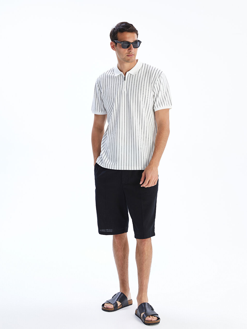 LCW Vision Patterned Men's Polo Neck T-Shirt -S5QK86Z8-LFC