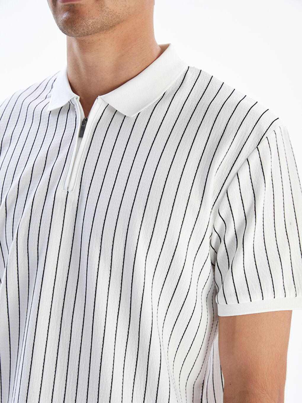 LCW Vision Patterned Men's Polo Neck T-Shirt -S5QK86Z8-LFC