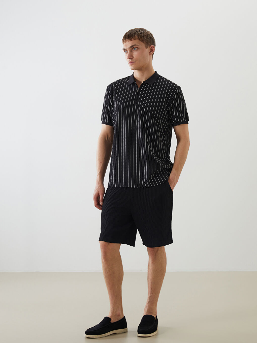 LCW Vision Patterned Men's Polo Neck T-Shirt -S5QK86Z8-LEG