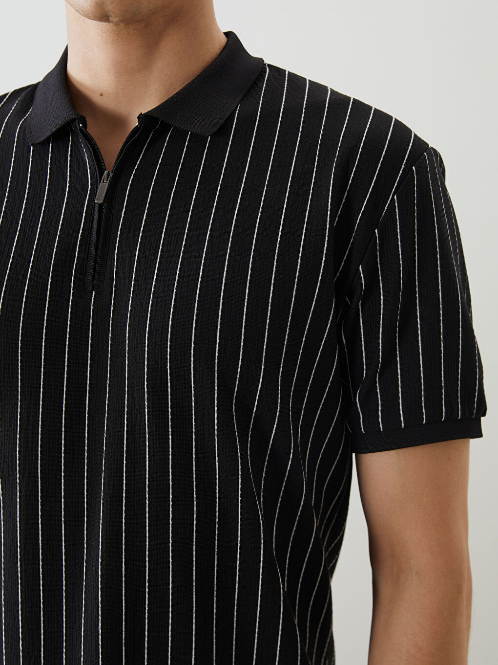 LCW Vision Patterned Men's Polo Neck T-Shirt -S5QK86Z8-LEG