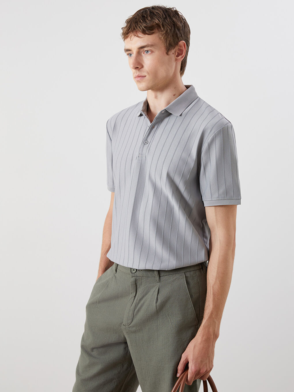 LCW Vision Men's Polo Neck T-Shirt -S5QK89Z8-RWR