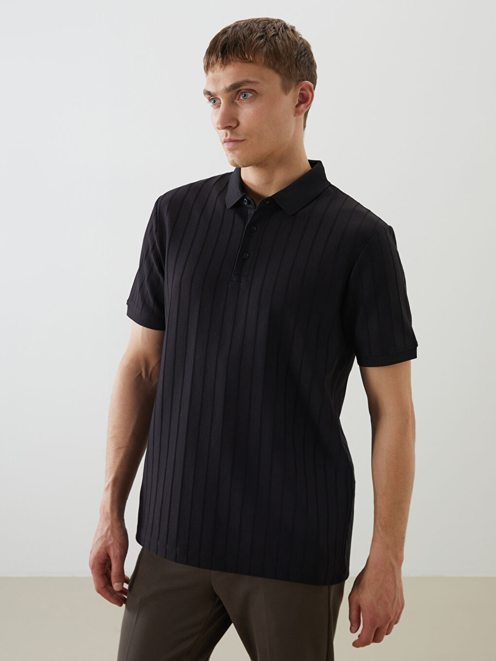 LCW Vision Men's Polo Neck T-Shirt -S5QK89Z8-CVL