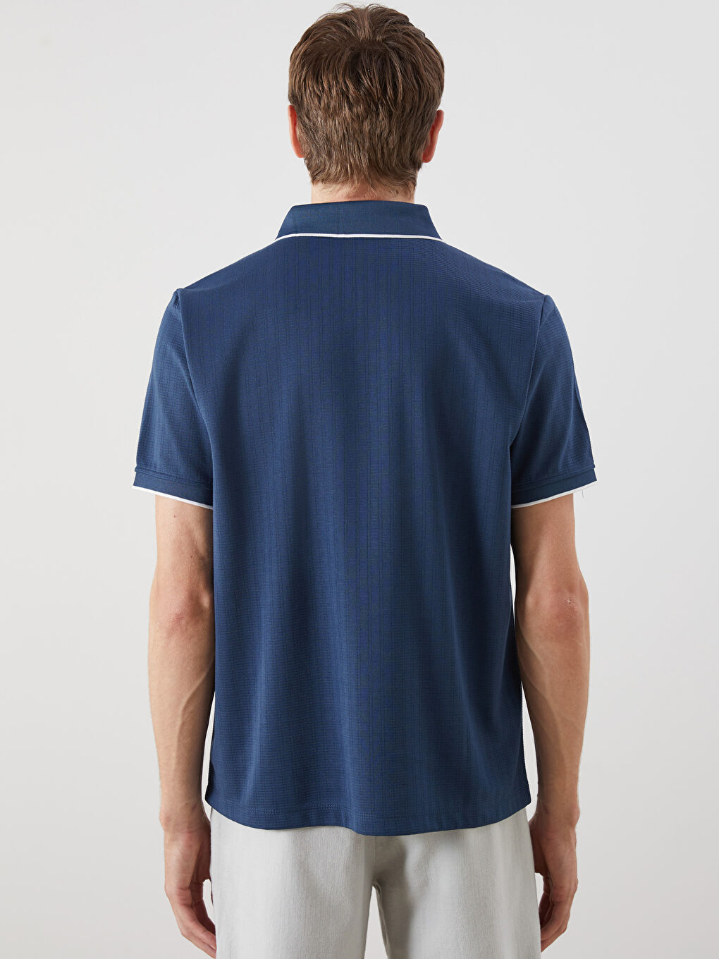 Lacivert Polo Yaka Erkek Tişört-3