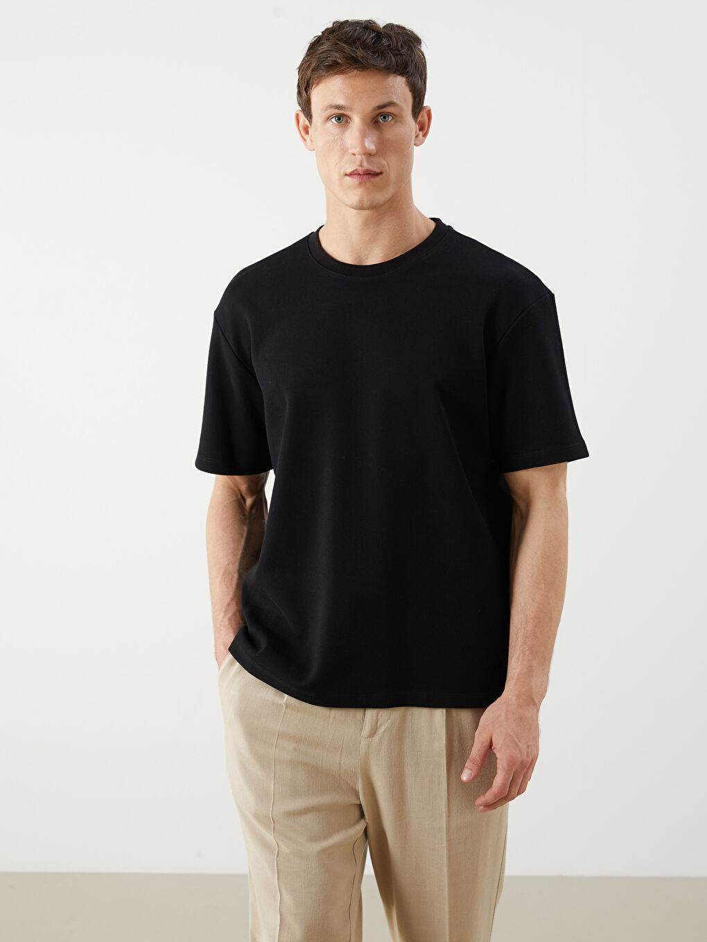 LCW Vision Man BLACK T-Shirt -S5QK91Z8-CVL