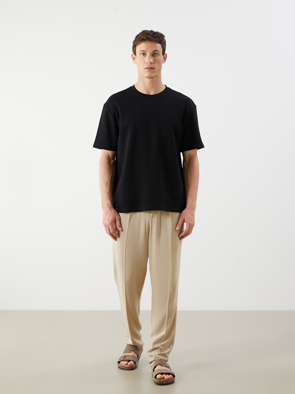 LCW Vision Man BLACK T-Shirt -S5QK91Z8-CVL