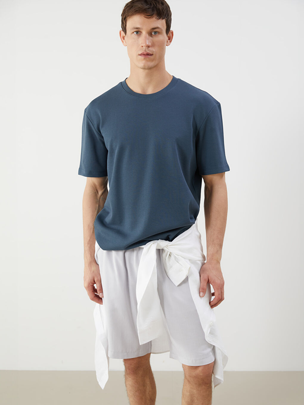 LCW Vision Man PETROL T-Shirt -S5QK91Z8-CZP