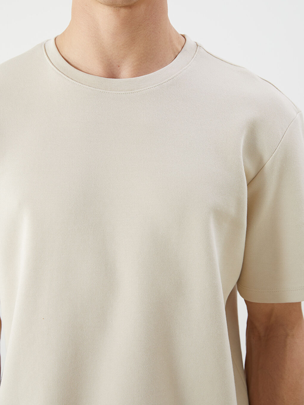 LCW Vision Man BEIGE T-Shirt -S5QK91Z8-DS3