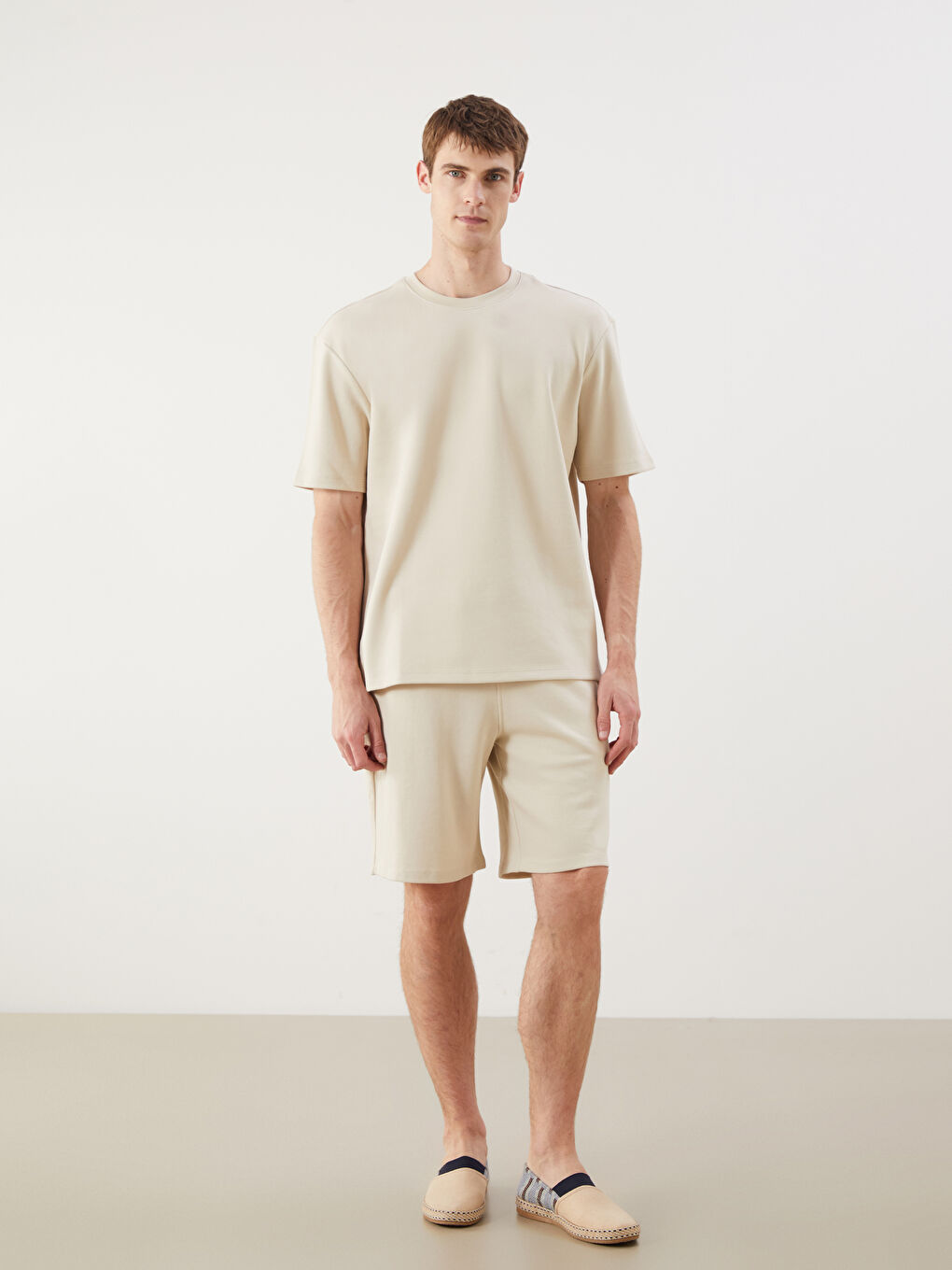 LCW Vision Man BEIGE T-Shirt -S5QK91Z8-DS3