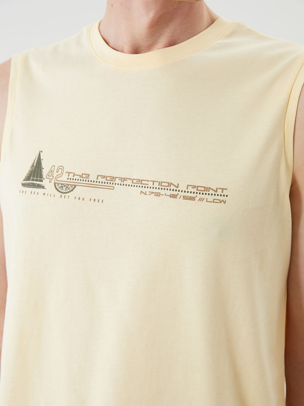 LCWAIKIKI Classic Crew Neck Printed Men's Sleeveless T-Shirt -S5QL03Z8-FDS