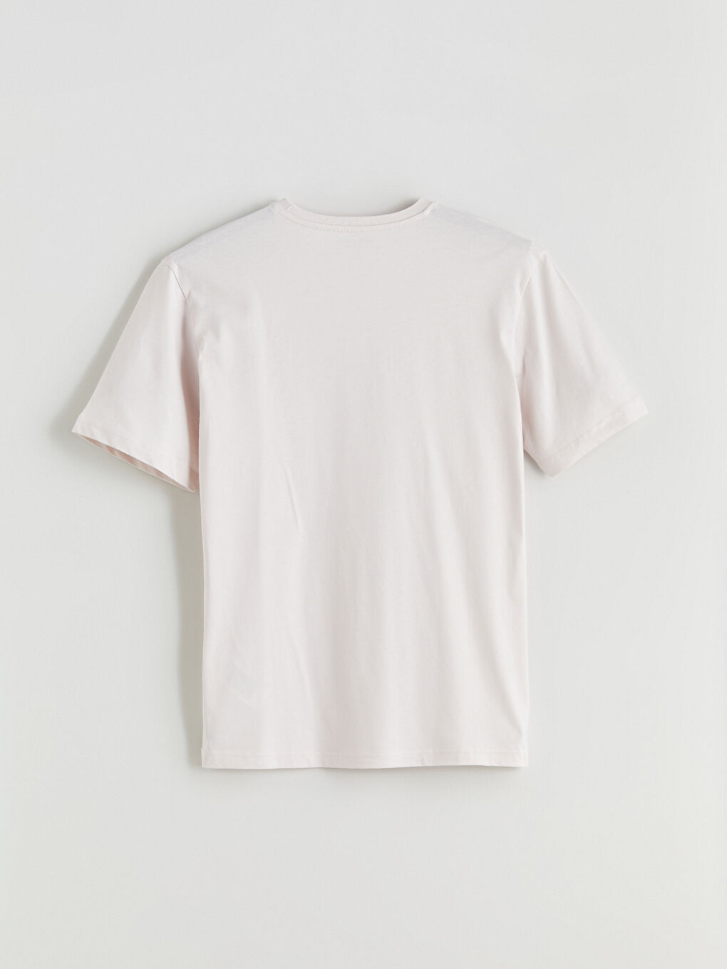 Lila Bisiklet Yaka Baskılı Penye Erkek Tişört-5