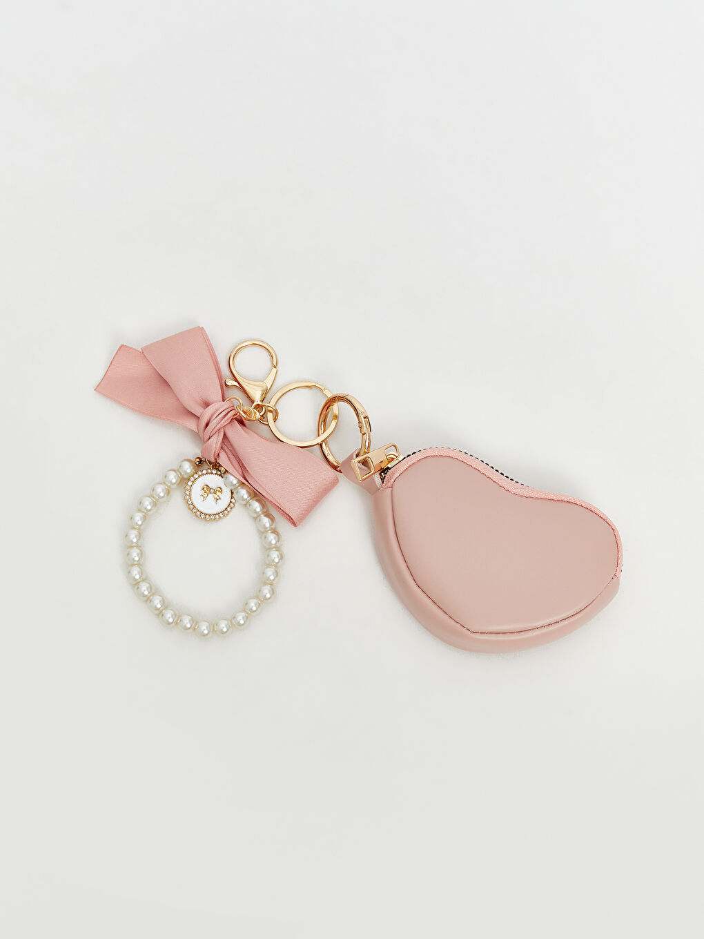 Kalp Desenli Taşlı Kadın Anahtarlık