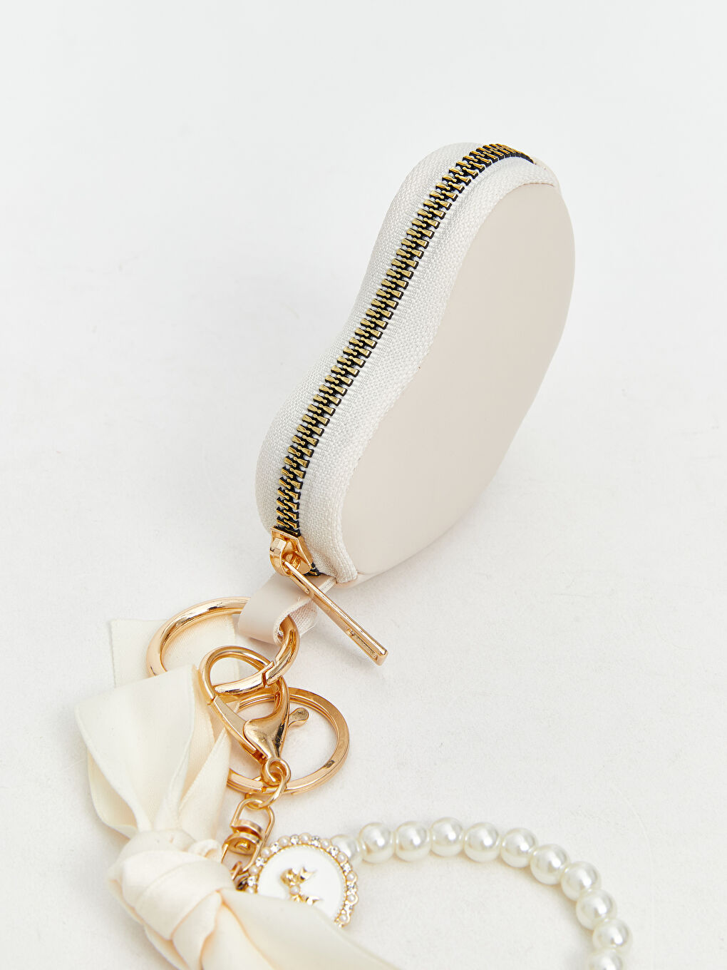 Kalp Desenli Taşlı Kadın Anahtarlık-1