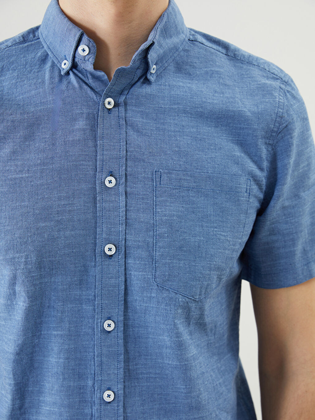 Regular Fit Linen Blend Men's Shirt	
-5