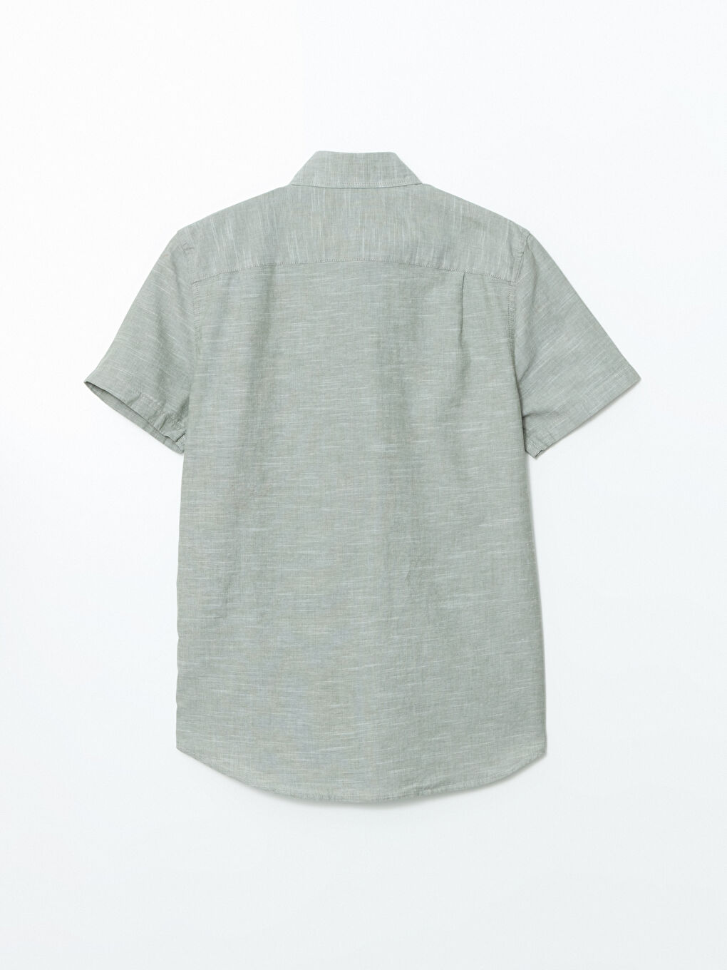 Cămașă Regular Basic Amestec de In Bărbați-11