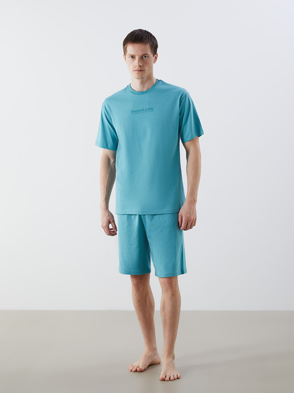 LC WAIKIKI Regular Fit Men's Short Pyjama Set -S5QL31Z8-GDC