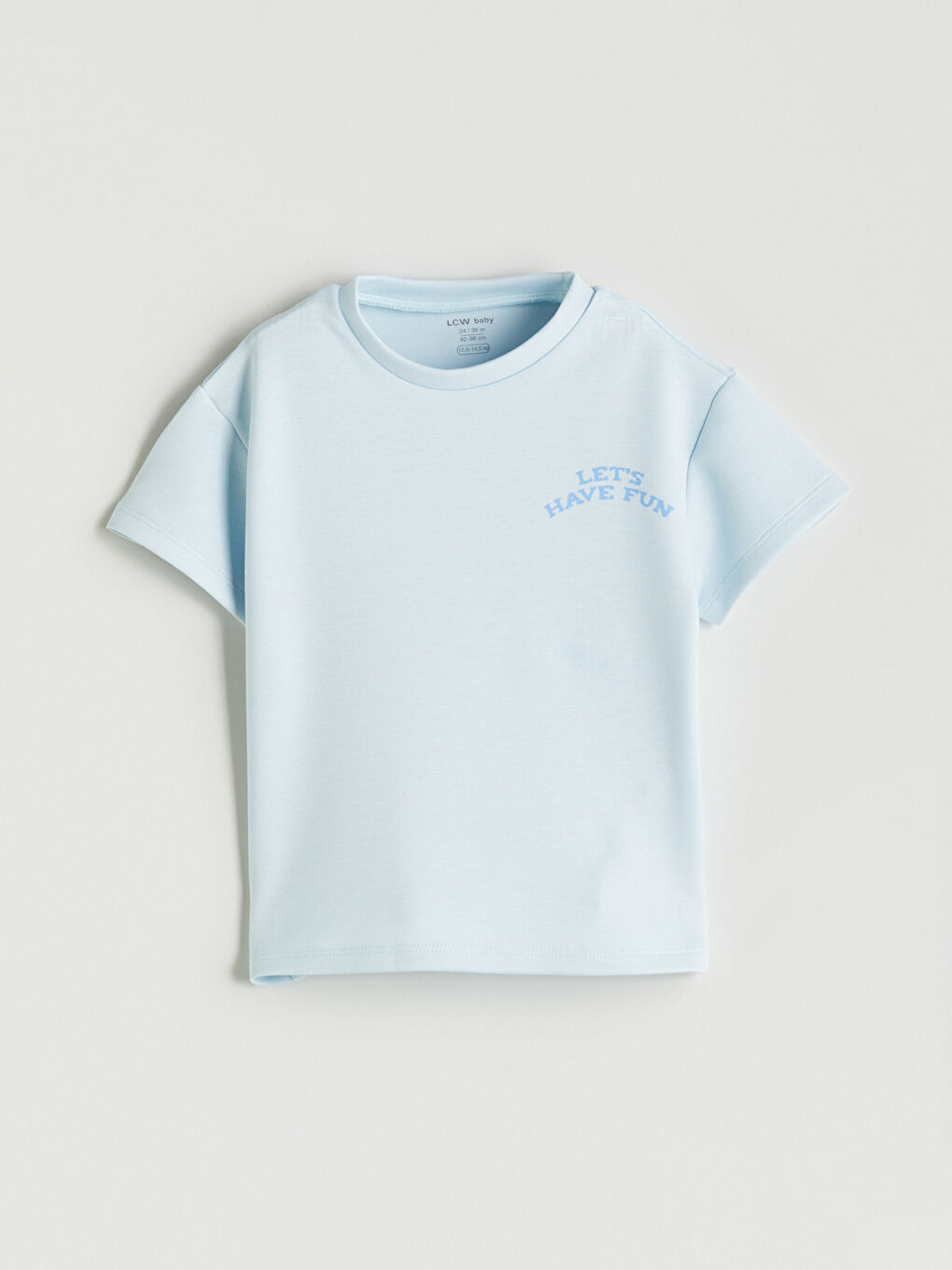 Mavi Baskılı Erkek Bebek Tişört ve Şort 2'li Takım-1