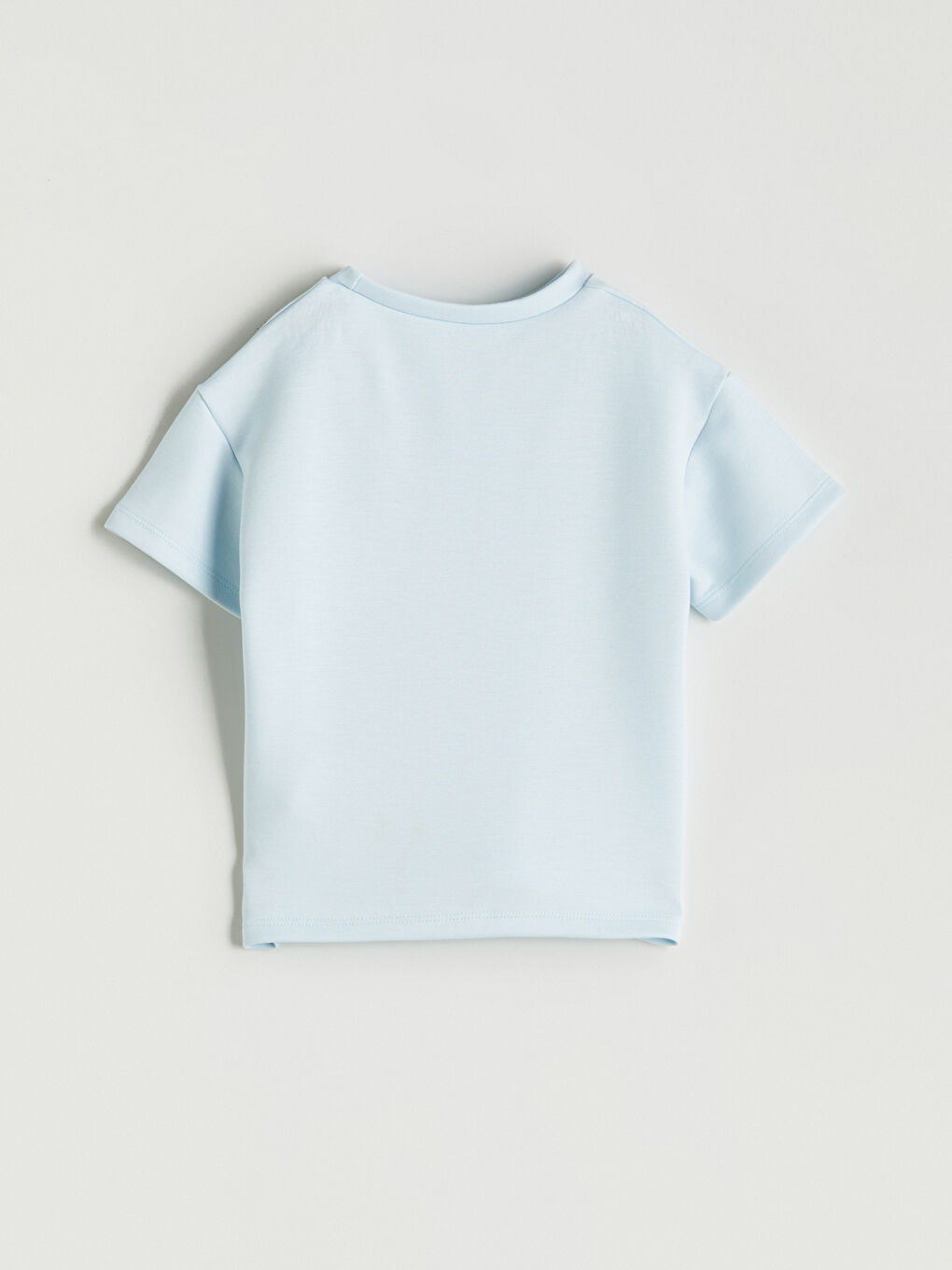 Mavi Baskılı Erkek Bebek Tişört ve Şort 2'li Takım-3