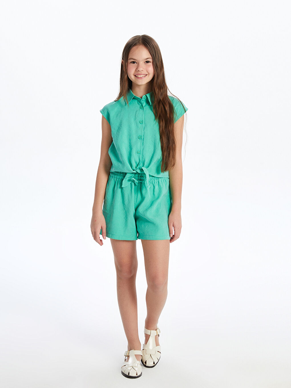 LCW Kids Beli Lastikli Kız Çocuk Şort -S5QL50Z4-GKC