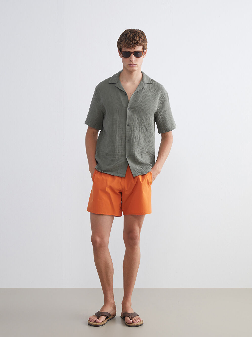 LCW SWIMWEAR شورت سباحة برتقالي رجل -S5QL67Z8-GNU