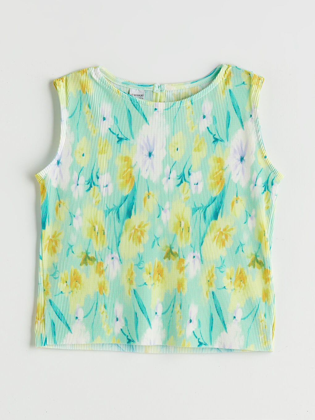 Crew Neck Floral Girls' Blouse -S5QL68Z4-F9C