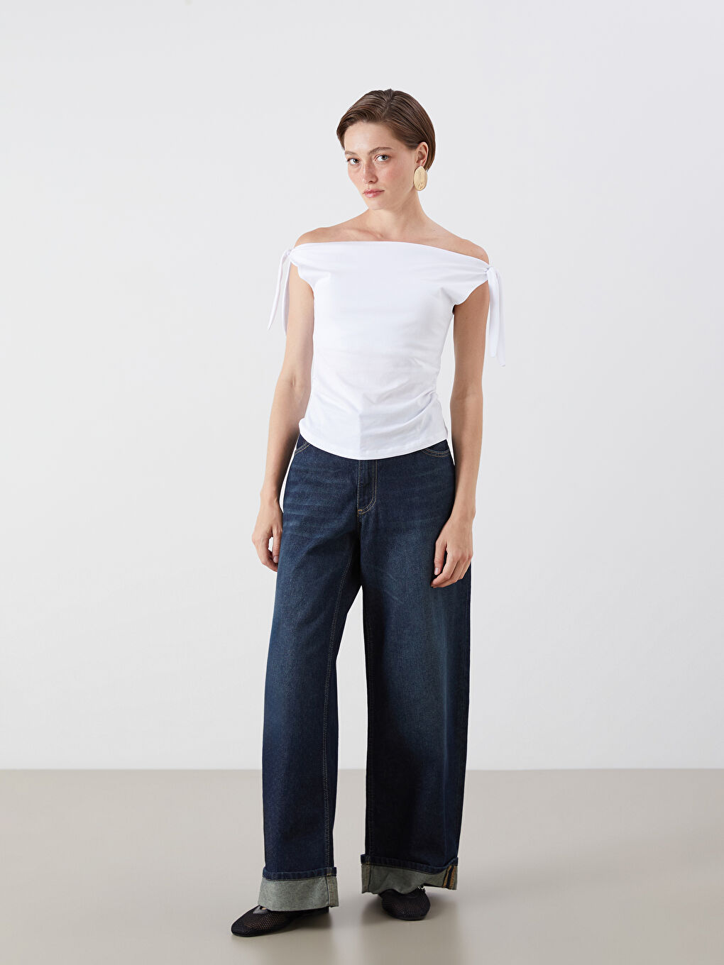 Bluza sa naboranim dekolteom-1