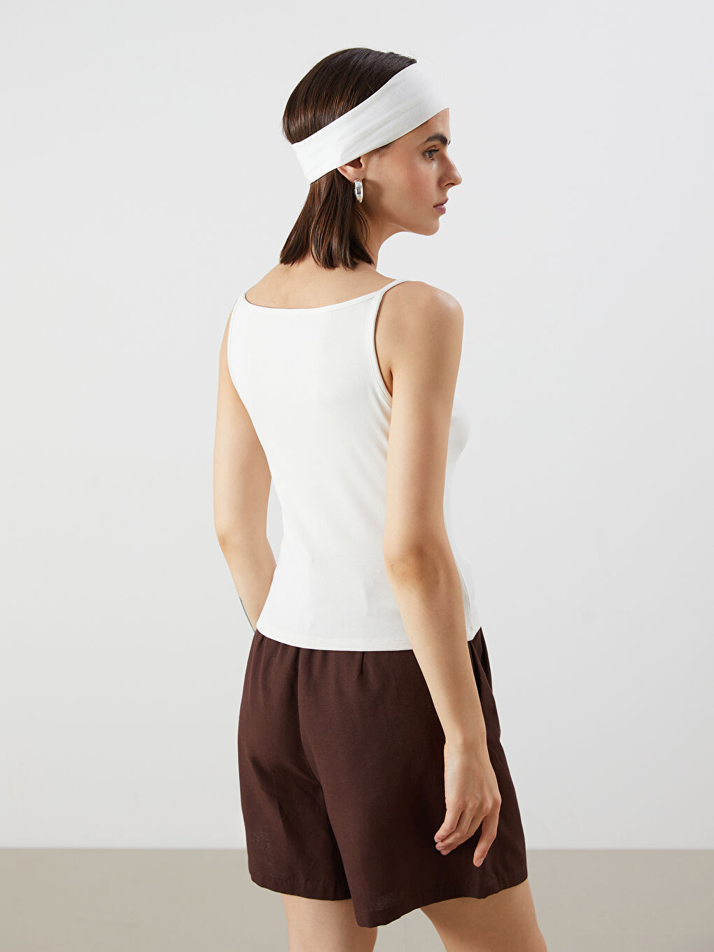 LCW Vision Woman ECRU Tank Top -S5QL87Z8-R9J